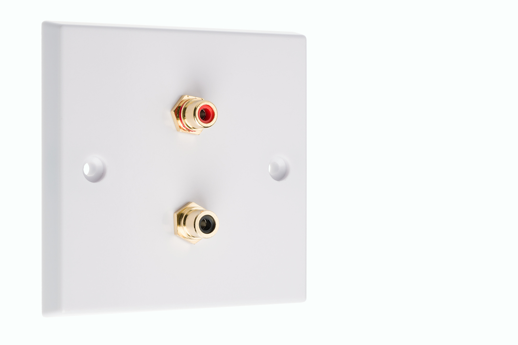 Speaker Wall Plate 2 Gold RCA Posts AV Audio Nonsolder eBay